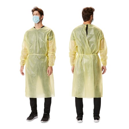 Picture of Protective Procedure Gown X-Large Yellow NonSterile AAMI Level 1 DisposableKZ220B120002