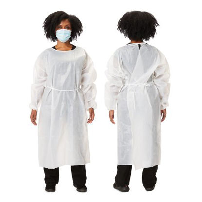 Picture of Protective Procedure Gown One Size Fits Most White NonSterile DisposableINIGS-45