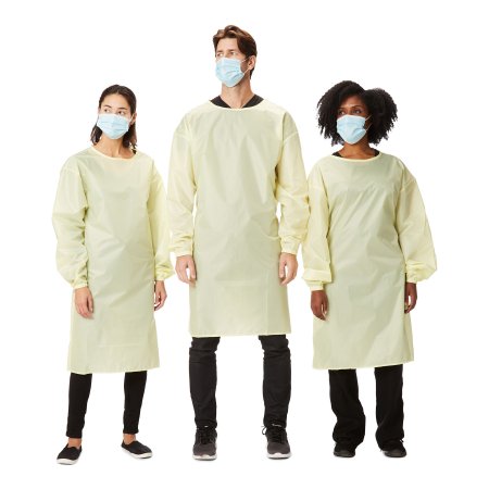 Picture of Protective Procedure Gown Small / Medium Yellow NonSterile AAMI Level 1 ReusableGWNP504K