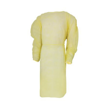 Picture of Protective Procedure Gown McKesson One Size Fits Most Yellow NonSterile DisposableGOWN01D65PC