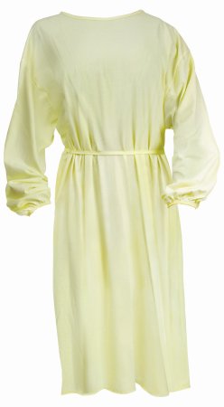 Picture of Protective Procedure Gown One Size Fits Most Yellow NonSterile DisposableWRTGOWN2