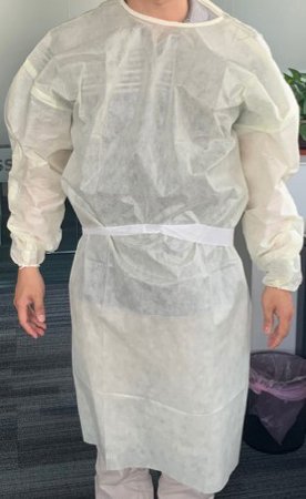 Picture of Protective Procedure Gown One Size Fits Most Yellow NonSterile AAMI Level 2 Disposable68-4106-Y