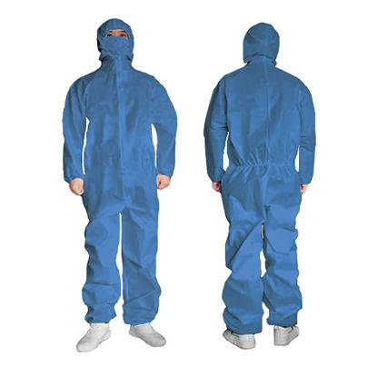 Picture of Coverall with Hood Cypress Large Blue Disposable NonSterileHAN-885