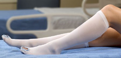 Picture of Anti-embolism Stocking McKesson Knee High Large / Regular White Inspection Toe84-03