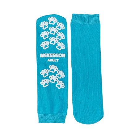 Picture of Slipper Socks McKesson Terries™ Large Teal Above the Ankle40-3828