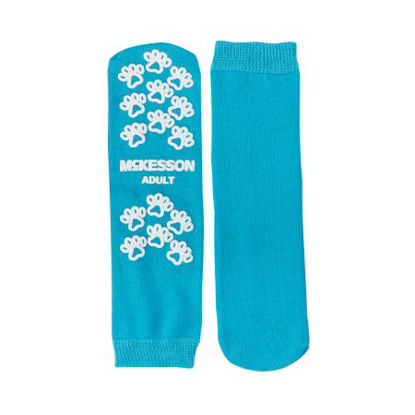 Picture of Slipper Socks McKesson Terries™ Large Teal Above the Ankle40-3828