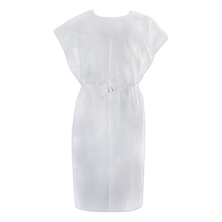 Picture of Patient Exam Gown McKesson One Size Fits Most White Disposable18-104