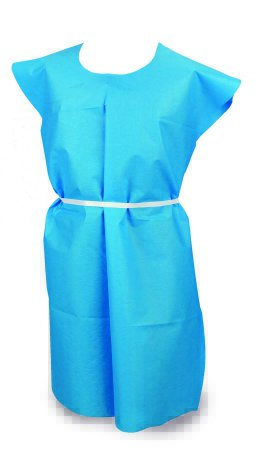 Picture of Patient Exam Gown McKesson 2X-Large Blue Disposable18-156