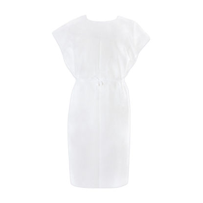 Picture of Patient Exam Gown McKesson One Size Fits Most White Disposable18-10846