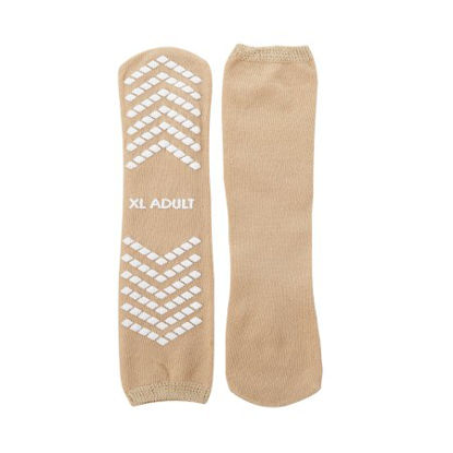 Picture of Slipper Socks McKesson X-Large Tan Above the Ankle16-SCE2