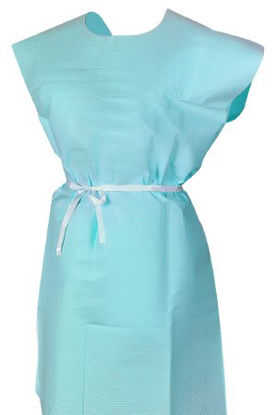 Picture of Patient Exam Gown McKesson One Size Fits Most Teal Disposable18-973