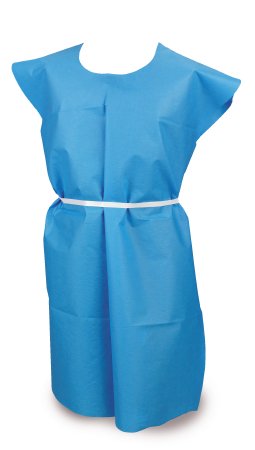 Picture of Patient Exam Gown McKesson One Size Fits Most Blue Disposable18-831