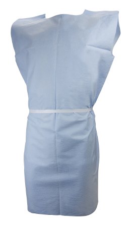 Picture of Patient Exam Gown McKesson Medium Blue Disposable18-830
