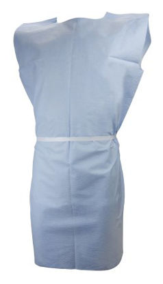 Picture of Patient Exam Gown McKesson Medium Blue Disposable18-830