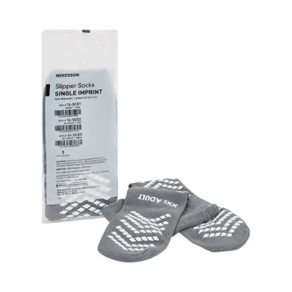 Picture of Slipper Socks McKesson 2X-Large Gray Above the Ankle16-SCE3