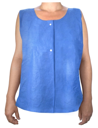 Picture of Exam Vest McKesson Blue One Size Fits Most Front Opening Snap Closure Unisex143-70218N