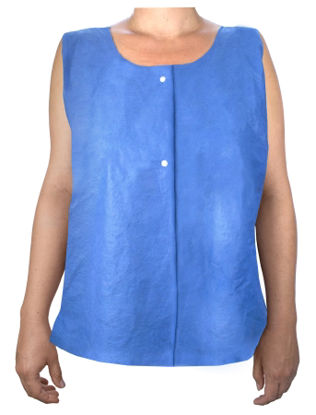 Picture of Exam Vest McKesson Blue One Size Fits Most Front Opening Snap Closure Unisex143-70218N