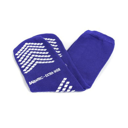 Picture of Slipper Socks McKesson Bariatric / Extra Wide Royal Blue Above the Ankle16-SCE4