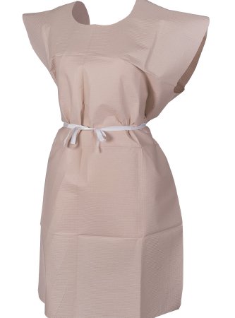 Picture of Patient Exam Gown McKesson One Size Fits Most Peach Disposable18-976