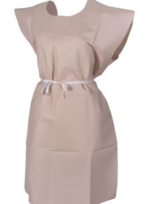 Picture of Patient Exam Gown McKesson One Size Fits Most Peach Disposable18-976
