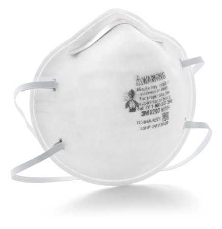Picture of Particulate Respirator Mask 3M™ Industrial N95 Cup Elastic Strap One Size Fits Most White NonSterile Not Rated8200