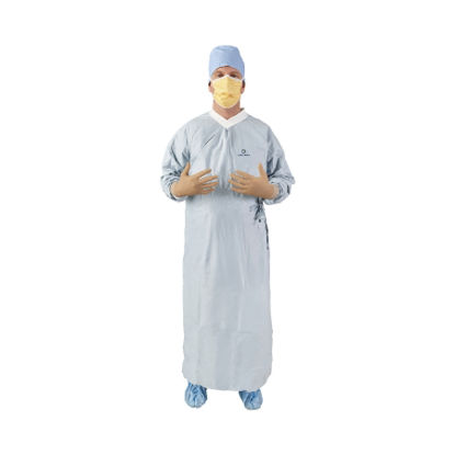 Picture of Surgical Gown with Towel Aero Chrome Large Silver Sterile AAMI Level 4 Disposable44673