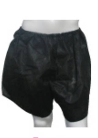 Picture of Exam Shorts Reflections™ Large / X-Large Black Spunbond Polypropylene Adult Disposable900532