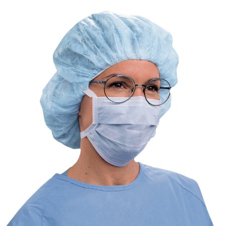 Picture of Surgical Mask Anti-fog Foam Pleated Tie Closure One Size Fits Most Blue NonSterile Not Rated49214