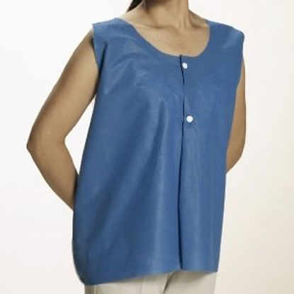 Picture of Exam Vest Blue / White One Size Fits Most Front Opening Snap Closure Unisex70218N