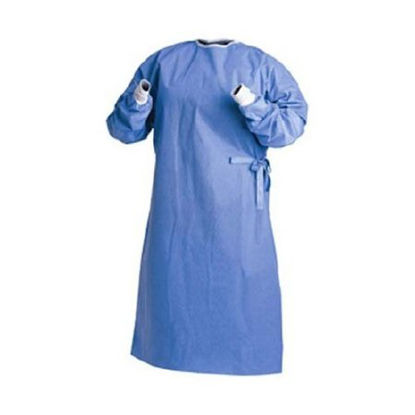 Picture of Non-Reinforced Surgical Gown with Towel Astound® X-Large Blue Sterile AAMI Level 3 Disposable9545