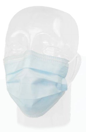 Picture of Procedure Mask Pleated Earloops One Size Fits Most Blue NonSterile ASTM Level 115120