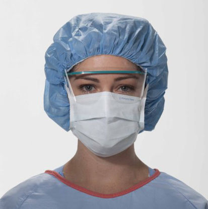 Picture of Surgical Mask THE LITE ONE Pleated Tie Closure One Size Fits Most Blue NonSterile Not Rated48100