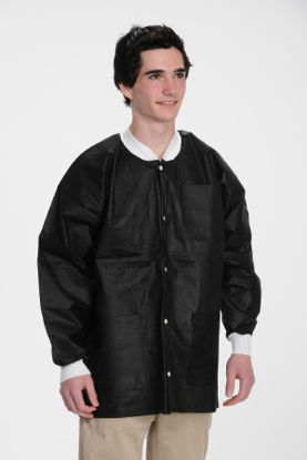 Picture of Lab Jacket ValuMax® Extra-Safe™ Black Medium Hip Length Limited Reuse3630BKM