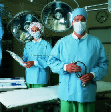 Picture of Lab Jacket Blue Large Hip Length Disposable10078