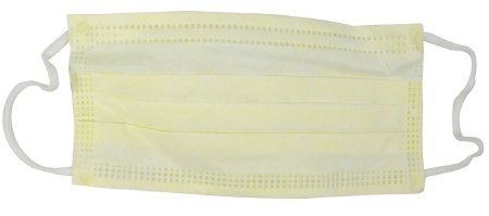Picture of Procedure Mask Cardinal Health™ Pleated Earloops One Size Fits Most Yellow NonSterile ASTM Level 1AT70021
