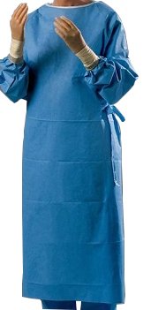 Picture of Non-Reinforced Surgical Gown with Towel Astound® 2X-Large Blue Sterile AAMI Level 3 Disposable9575