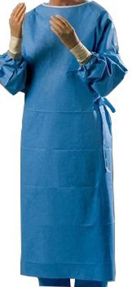 Picture of Non-Reinforced Surgical Gown with Towel Astound® 2X-Large Blue Sterile AAMI Level 3 Disposable9575