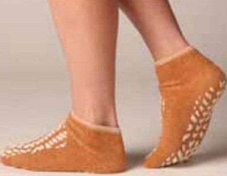 Picture of Fall Management Slipper Socks Terry Treads® Large Beige Ankle High46012-LAR