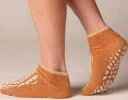 Picture of Fall Management Slipper Socks Terry Treads® Large Beige Ankle High46012-LAR