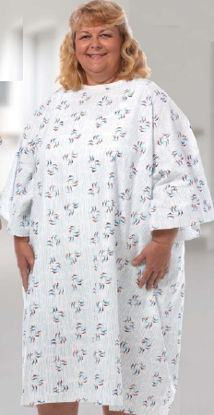 Picture of Patient Exam Gown Up to 5X-Large Raindrops Print Reusable735-NS