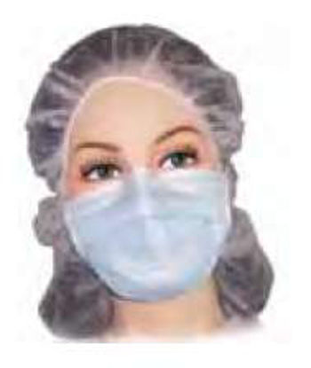 Picture of Surgical Mask Comfort-Plus™ Pleated Tie Closure One Size Fits Most Blue NonSterile Not Rated65 3110
