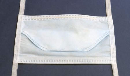 Picture of Surgical Mask Cardinal Health™ Duckbill Tie Closure One Size Fits Most Blue NonSterile ASTM Level 1AT51035
