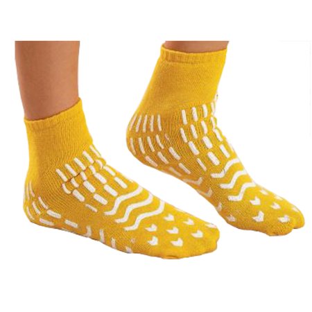 Picture of Fall Management Slipper Socks Care-Steps® Medium Yellow Ankle High80180