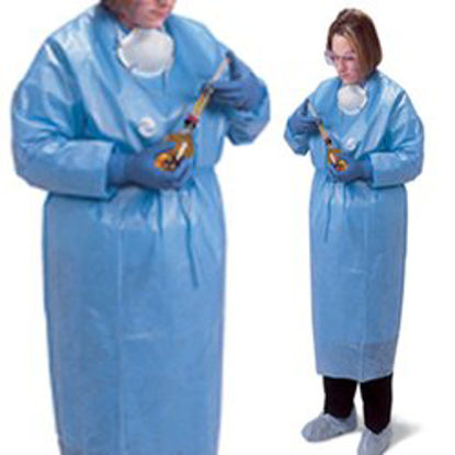 Picture of Chemotherapy Procedure Gown ChemoPlus™ X-Large Blue NonSterile ASTM F739-12 DisposableDP5002G