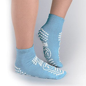 Picture of Slipper Socks Pillow Paws® Youth Light Blue Ankle High1094