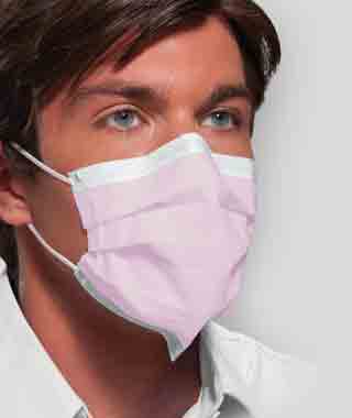 Picture of Procedure Mask Pleated Earloops One Size Fits Most Pink NonSterile ASTM Level 2GCPPKSF