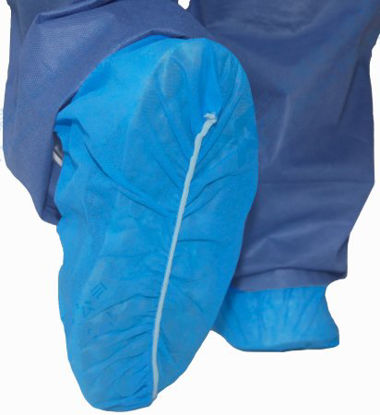 Picture of Shoe Cover McKesson X-Large Shoe High Without Tread Blue NonSterile16-3515