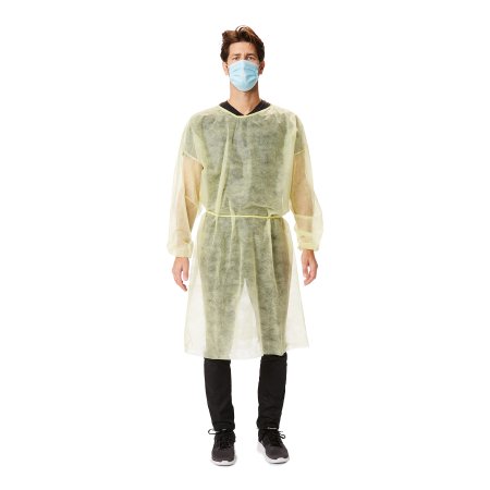 Picture of Protective Procedure Gown McKesson X-Large Yellow NonSterile Disposable16-3825