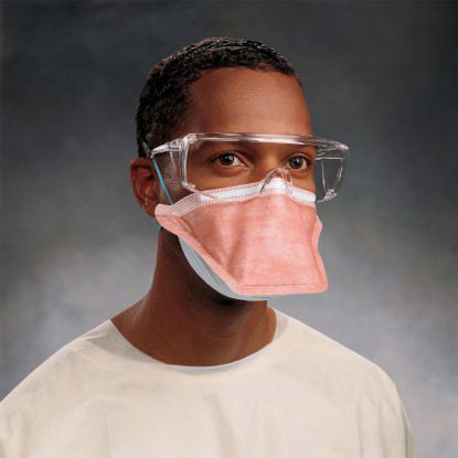 Picture of Particulate Respirator / Surgical Mask FluidShield Medical N95 Flat Fold Elastic Strap One Size Fits Most Orange NonSterile ASTM Level 346727