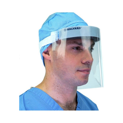 Picture of Face Shield Halyard One Size Fits Most Full Length Anti-fog Disposable NonSterile41204